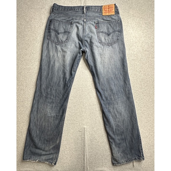 Levis 559 Jeans Mens 34x32 Blue Denim Loose Straight Baggy Fit Distressed Pants